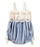 Bonnie Babyレースシャンブレーバブル( 3 m-24 m ) カラー: ブルー