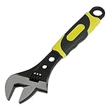 uxcell 調整可能ハンドル　メタルレンチ　スパナツール　イエロー　ブラック　0－30mm