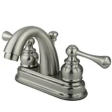 Kingston Brass KB5618BL Two Handle 4 in. Centerset Lavatory Faucet with Retail Pop-up