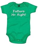 (将来のMr.ライト) Future Mr. Right, プリント　ベビースーツ - グリーン/白 12-18 ヶ月