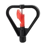 uxcell　芝生スプリンクラーヘッド　庭　灌漑　プラスチック　回転　水　ブラック　レッド