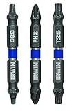 IRWIN Tools IMPACT Performance Series Double-Ended Screwdriver Power Bit, #2 Phillips, #2 Square, an