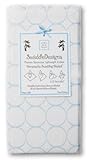 Swaddledesigns Marquisette Swaddling Blanket Pastel Mod Circle, Blue by SwaddleDesigns [並行輸入品]