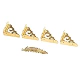 4個入り ボックス コーナープロテクター コーナー金具 家具 装飾（24ネジ付き) 3cm ブラス