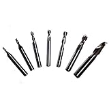 エンドミル ハイス鋼 HSS 加工用 カッター 2mm 3mm 4mm 5mm 6mm 8mm 10mm 2枚刃 7点 セット