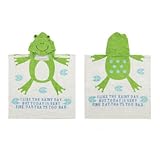 QD-WST ベビー着るタオル 子供用 バスローブ かわいい動物柄 新生児 3歳まで やわらかい 快適 心地よい (カエル)