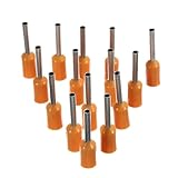 100Pcs Awg 22 Orange Wire Copper Crimp Insulated Cord Pin (Usa)