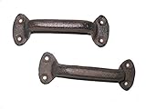 2個のwd-lot Cast Ironアンティークスタイル素朴なバーンドアハンドルプルハンドルゲートShed – 6 " Long Rustブラウン仕上げ