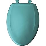 Bemia|#Bemis 1200SLOWT 465 Slow Close Sta-Tite Elongated Closed Front Toilet Seat, Classic Turquoise