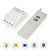 Vuage(TM) AC110-240V 4000メートル433MHzのワイヤレスRFリモートコントロールスイッチスマートコントローラワイヤレスリモートライトスイッチトランスミッタ+レシーバー