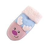 クリスマスアントラーズ漫画の子供の手袋ぬいぐるみ手袋暖かい冬ミトンブルー