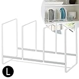 食器ラック 皿 収納 皿立て おしゃれ ディッシュラック プレート ワイド L ホワイト 02966