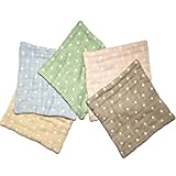 ふわモコ*無添加12重ガーゼ大判ハンカチ5枚組★日本製ハンドメイド