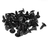 50個車車6ミリメートル穴ブラックドアフェンダープラスチックリベットファスナー