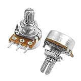 SODIAL(R)2ｘシングルリニアナリングシャフト　ボリューム　ロータリボリューム　20Kオーム