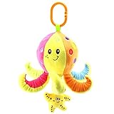 Happy音楽Octopus – -- Cute Stuffed Animal PlushベビーカーベビーベッドアクティビティおもちゃBabiesクリップon toy