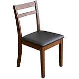 タンスのゲン ダイニングチェアー ２脚セット 木製 ダークブラウン PVCブラック 11719112 04