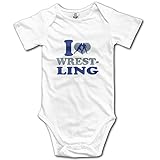 可愛い 子供 レスリングスポーツ 半袖ロンパース カジュアル White Size 6 M