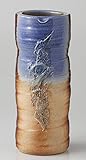 花瓶 青釉ひねり寸胴花入 [品 : 花入 x 1/12.5 x 32.5cm 箱 : 15 x 15 x 34cm 2600g] [陶器 信楽焼 ボール箱] | ギフト プレゼント 贈り物 贈答品 結