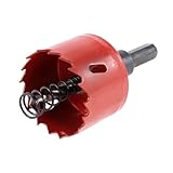 uxcell ホールソー　ツイストドリルビット　 レッド　ブラック　高速度鋼素材　 42mmの直径