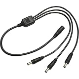 Kaito Denshi(海渡電子) DC電源 分岐ケーブル 大電流用 外径5.5mm 内径2.1mm 最大電流14A(メス側) 最大電流3.5A(オス側) 3分岐 5個【ケース販売】