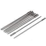 uxcell　六角ねじ回しビット　ドライバービット　200mmの長さ　2.5mmの先端　磁気　グレー　10個入り