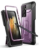SUPCASE Galaxy S21Ultra ケース 5G [SC-03B SCG11] 米軍MIL規格取得 腰掛けクリップ付属 スタンド