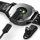 Miimall Garmin(ガーミン)に適合する変換アダプター L型 Type-C 用 Approach s70 /Instinct 2X/2S/Forerunner 965/265/255 プラグ 変換マイクロ 急速充電 ForeAthlete 245/Fenix 7/7S/7X/Venu 2/2S/2 Plus対応(ブラック|Type-C用)