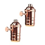 KINGSO 2パックe26 / e27ソリッド真鍮工業ライトソケットビンテージエジソンペンダントランプ銅ホルダーwithノブ KINGSOvvwish577