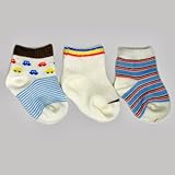 新生児3Ｐソックス　アオ　7-9cm