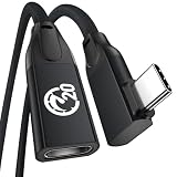 UseBean USB Type-C 延長ケーブル 240W L字0.6M USB C 3.2オス-メス 【PD 48V/5A急速充電 】高速データ転送 20Gbps 4K対応 映像出力 タイプc 延長コードMacBook Pro/Air、iPad、iPhone 16/15、Galaxy S25/S24、Switch SurfacなどType C機種対応