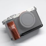 【Iborrys】 対応 Sony ソニー A7C Mark II A7C2 ILCE-7CM2 A7CR カメラ専用L型プレート · レトロな高級な実木ハンドル · Arca標準仕様 (赤檀の木A)