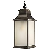 Progress Lighting P5554-108 Salute One Light Outdoor Hanging Lantern, Oil Rubbed Bronze Finish with 