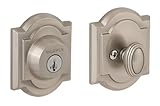 Baldwin 380 ARB 15 SMT CP RCAL Single Cylinder Arched Deadbolt Featuring SmartKey Satin Nickel [並行輸入