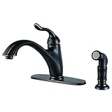 Yosemite Home Decor YPH5A258-ORB Single Handle Kitchen Faucet with Side Sprayer, Small, Oil Rubbed B