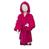 Hot Pink Velour Robe with hood, Frenchie Mini Couture (6-8) by Frenchie Mini Couture [並行輸入品]