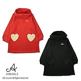 (エマーブル) AIMABLEふんわりニットタートル長袖ワンピース/秋 ベビー キッズ 女の子 140 ブラック