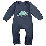 センザンコウ 緑 ベビー長袖 ロンパース 女の子 男の子 綿100%Navy