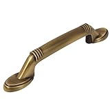 Cosmas 4183BAB Brushed Antique Brass Cabinet Hardware Handle Pull - 7.6cm Hole Centres