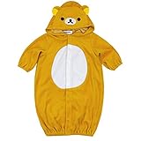 カバーオール リラックマ Rilakkuma フード付き ロンパースベロア素材 変身なりきり rkm-velor-kb1 50-70cm リラックマ