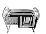 Baby Doll Bedding Modern Hotel Style Cradle Bedding, Black by BabyDoll Bedding
