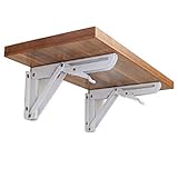 Hyacinthus 12 Inch Folding Support Shelf Bracket Steel Bench Table Loaded Supports Wall mount Suppor