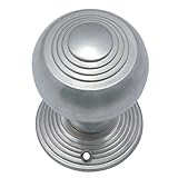 Adonai Hardware Dinah Brass Door Knob with Rose (Satin Nickel)