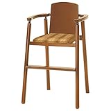 オリバー ダイニング キッズチェア 木製 ビニールレザー張り ミディアムブラウン×ベージュ (S・CK-201・MB+CL-16B)