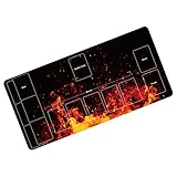 GENESIS プレイマット カードゲーム TCG リモート デスクマット マウスパッド 上質 厚手 3way 炎 火 ppn23