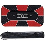 トレカ天国 ポーカー マット テキサスホールデム プレイマット カジノ 収納袋付き (レッド, 60×120cm)
