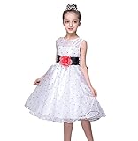 WIN 子供服 ガールズフォーマルドレス フラワードレス キッズドレス女児 ウェディングドレス　 レース　ノースリーブ お嬢様 ドレス フォーマル ピアノ発表会 パニエ 結婚式 誕生会 卒業式 演奏会