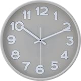 不二貿易 掛時計 幅30×奥行4.7×高さ30㎝ サンドベージュ 静音 電池式 スピカ2 Φ30 28106