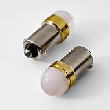 Takenous 竹村商会 BA9s led G14 12v 24v ルミナスルーセントバルブ 角マーカー用 電球 2個セット (濃いアンバー)