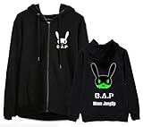 B。A。P yong-guk Youngjae Zelo Zipフード付きフリーススポーツsweazterコート XL